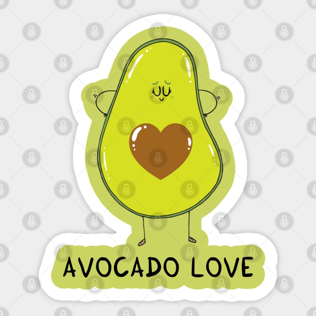 Avocado Love Sticker by adrianserghie